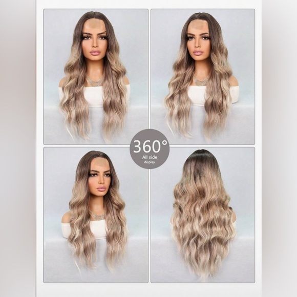 Front  Lace Closure Balayage Blonde Wig 26 Inch long Natural look - Picture 10 of 10